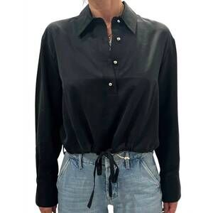 NEW WE-AR4 crawford button up blouse in black